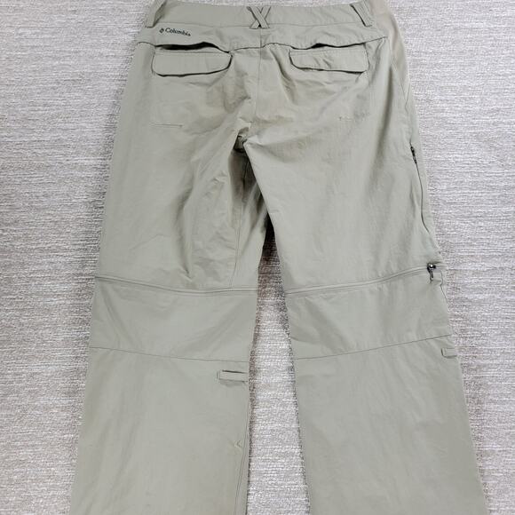 Columbia Convertible Hiking Pants Womens 10 Tan Omni Shield Side Stretch Trail - Picture 3 of 16